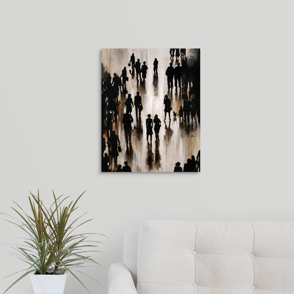 Shadow Walking Wrapped Canvas Art Print, 16"x20"x1.5"