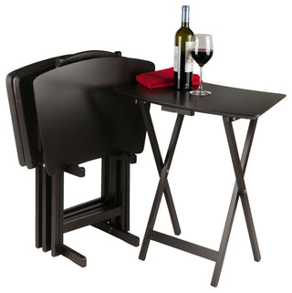 Anila 5-Piece Set, Fan Shape Snack Table, Coffee