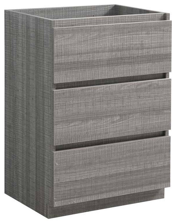 Fresca FCB9324HA Lazzaro 24" Glossy Ash Gray Free Standing Bathroom Cabinet