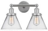 Cone 2-Light 16.75" Bath Vanity-Light Polished Chrome