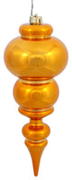 Vickerman N150630DSV 14" Antique Gold Shiny Finial Ornament