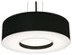 Montclair 19" Medium Base Pendant, Black Finish, Black Shade