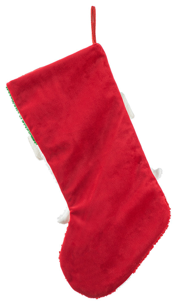 20.5"L Hooked Stocking, Santa