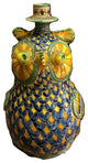 Puglia Ceramiche Monteforte 11" Owl Candlestick