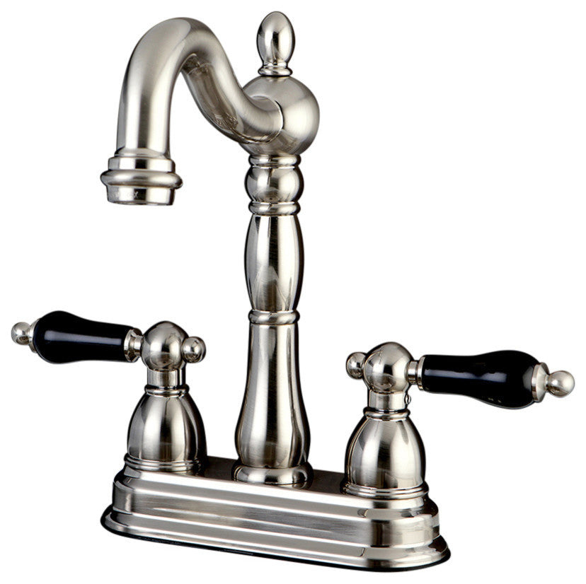 Kingston Brass 4" Centerset Bar Faucet, Brushed Nickel