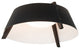 Casia 22" Flush Mount, White Washed Oak, Matte Black With Matte White Interior, 3500 K Led