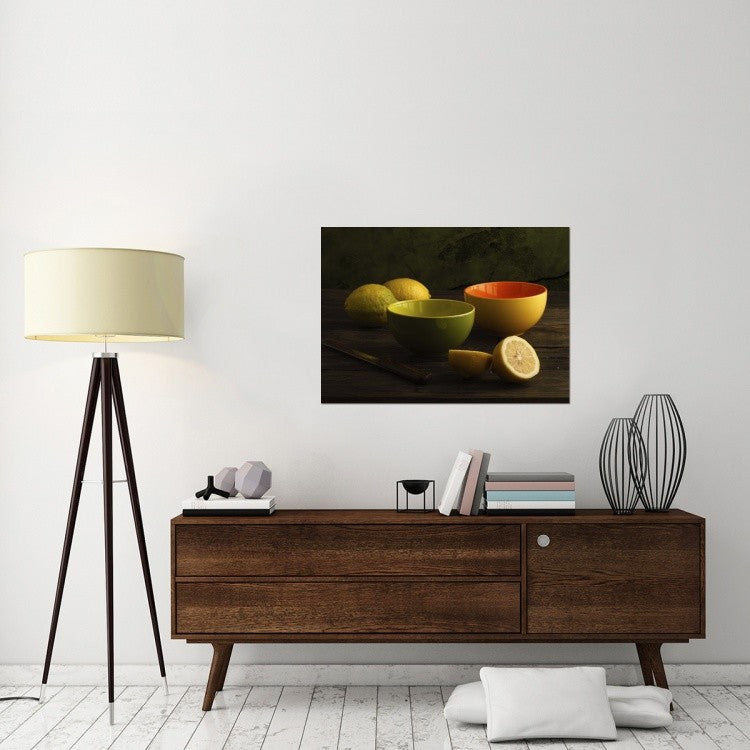 "Lemons" Stretched Canvas Giclee by Luiz Laercio, 40x28"