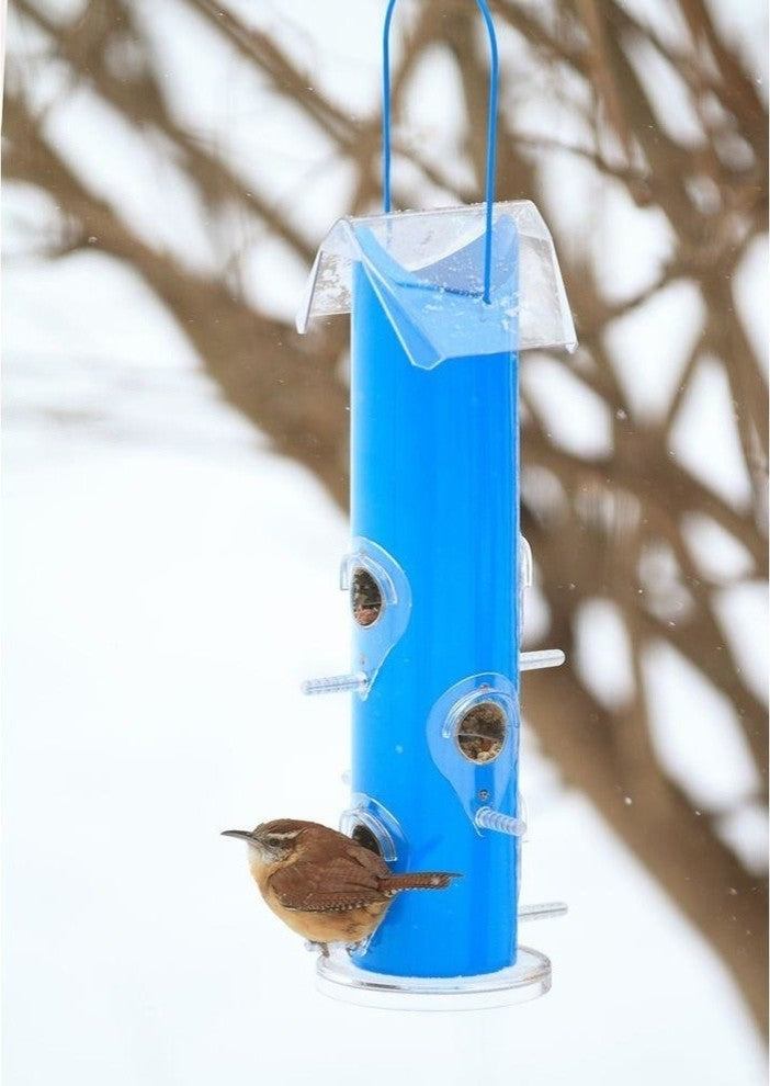 Perky-Pet 391 Metal Tube Wild Bird Feeder, Blue