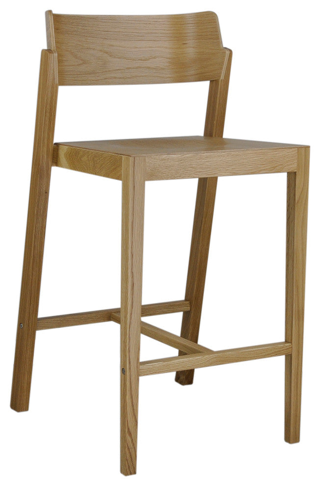 The 100 Counter Stool, 25.5" Seat Height, Oak
