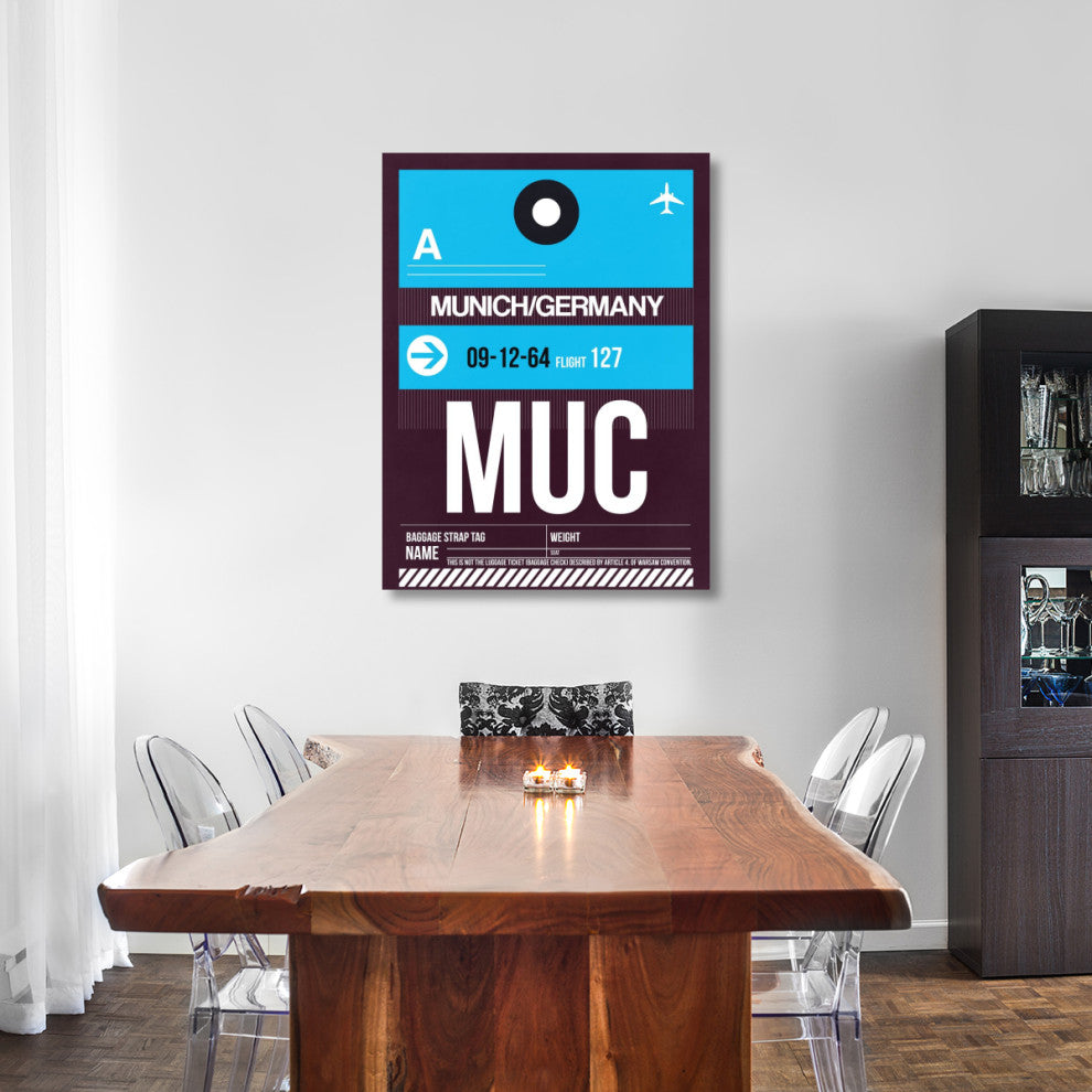 "MUC Munich Luggage Tag 1" Fine Art Print