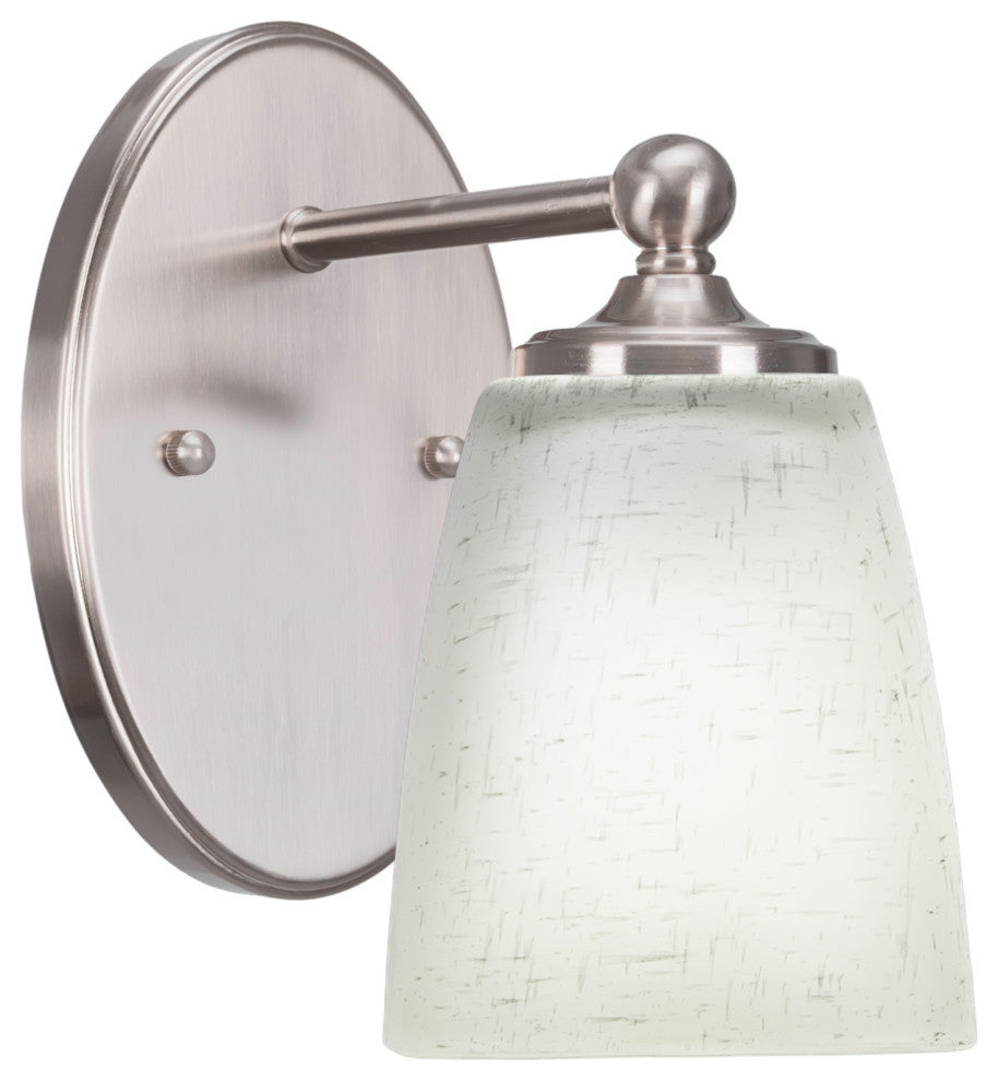 Capri 1-Light Wall Sconce, Brushed Nickel/Square White Muslin