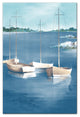 Four Sailboats 20x30 Canvas Wall Art