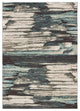 9' X 12' Ivory Blue Gray Abstract Layers Indoor Area Rug