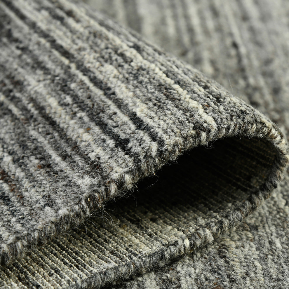 Heaven Lumia Area Rug, Dark Gray, 10' x 14', Striped