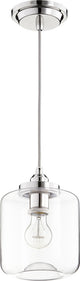 Clear Filament Pendant, 7", Polished Nickel