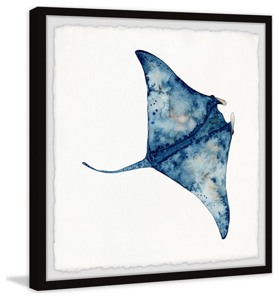 "Wild Stingray" Framed Painting Print, 32x32