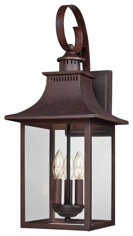 Chancellor 3-Light Outdoor Lantern, Copper Bronze