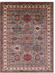 8' 0" X 10' 3" Super Kazak Geometric Handmade Wool Rug Q9779