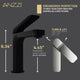 1-Handle Bathroom Faucet, Matte Black and Brushed Nickel