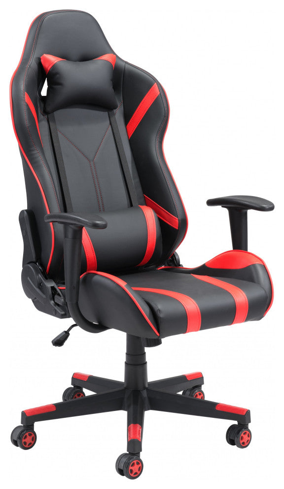 Black and Red Leather Gaming Chair
