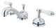 Kingston Brass Widespread Bathroom Faucet With Brass Pop-Up, Polished Chrome