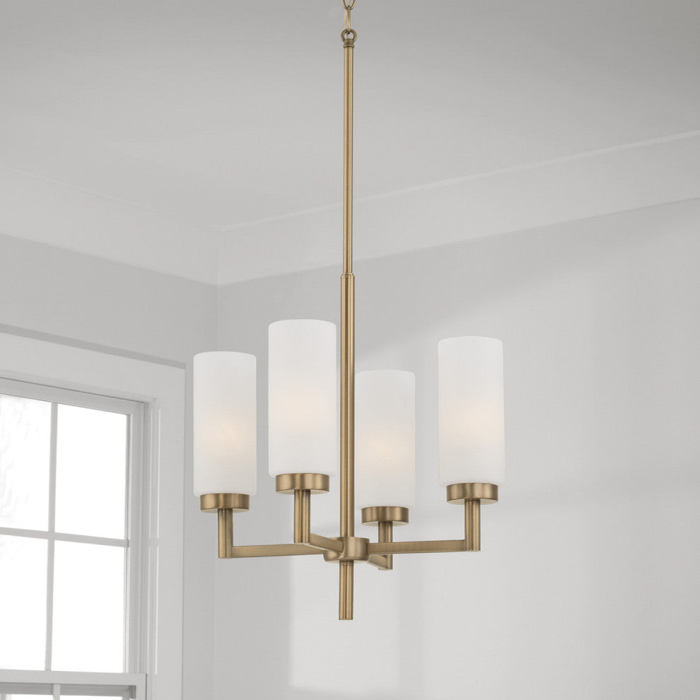 Capital Lighting 351741 Alyssa 4 Light 16"W Pendant - Aged Brass