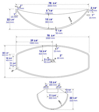 HammockTub1-WM Suspended Wall Mount Tub
