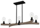 Quoizel QLC5358MBK 5-Light Linear Chandelier, Ojai
