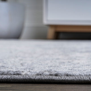 Modern Persian Medallion Gray/Ivory 5' Round Area Rug