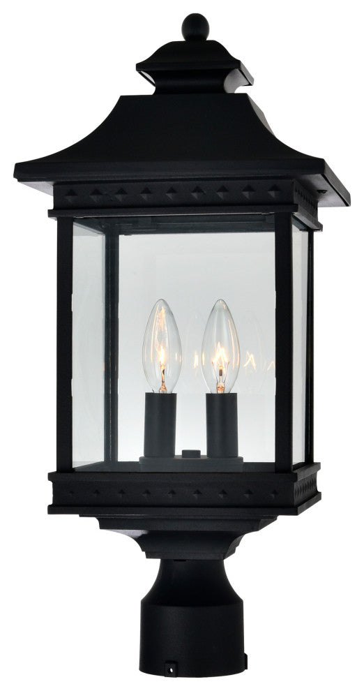 Cleveland 2 Light Black Outdoor Lantern Head