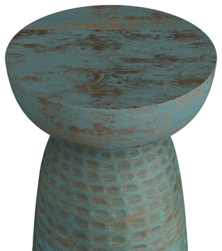 Boyd SOLID MANGO WOOD Wooden Accent Table, Teal Wash