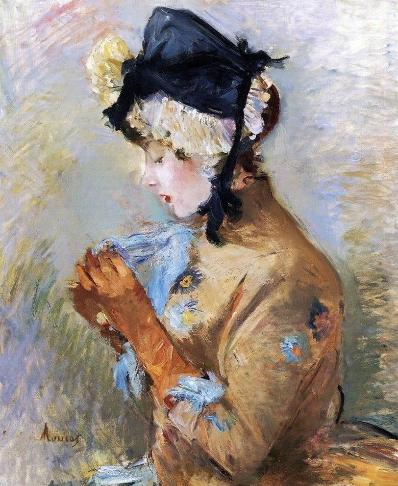 Berthe Morisot Woman Wearing Gloves Wall Decal