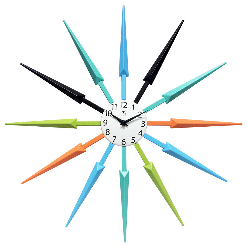 Celeste Multicolored 24" Sunburst Wall Clock