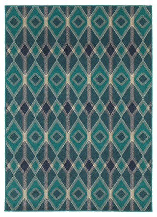 Oriental Weavers Sphinx Highlands 6627B Ikat Rug, Blue/Teal, 7'10"x10'10"