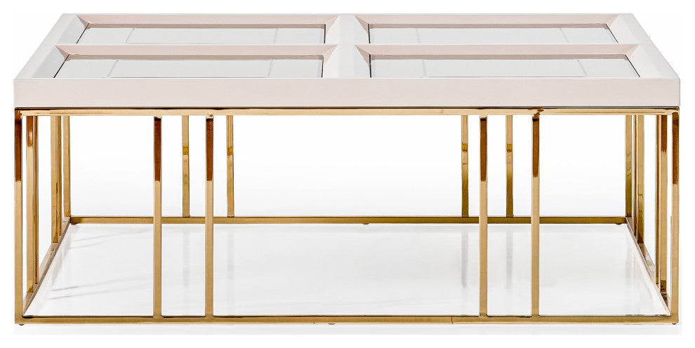 Carmela Cocktail Table Shimmering Ivory