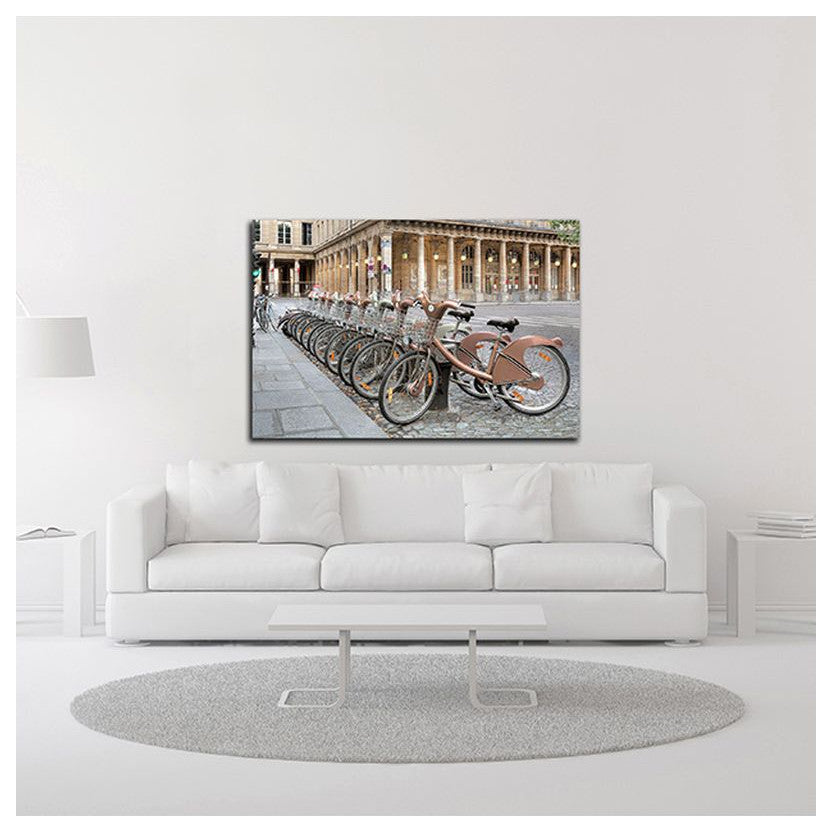 "Paris Cycles 1" by Alan Blaustein, Print on Canvas, 27"x18"