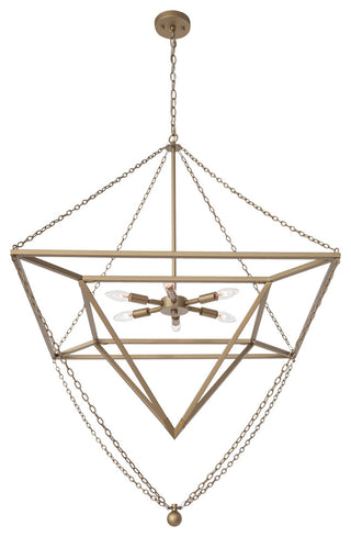 6 Light Dimmable Geometric Chandelier