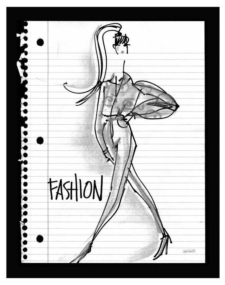"Doodle Fashion" Digital Paper Print by Anne Tavoletti, 22"x26"