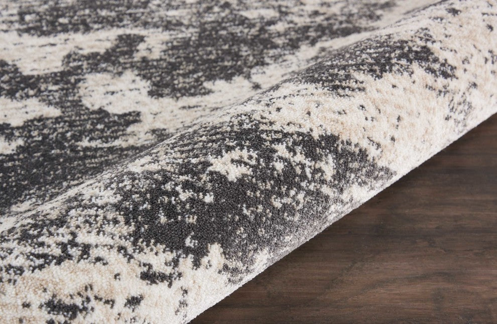 Nourison Maxell Ivory/Gray Area Rug, 3'10"x3'10"
