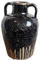 Consigned Black Ceramic Wine Jug