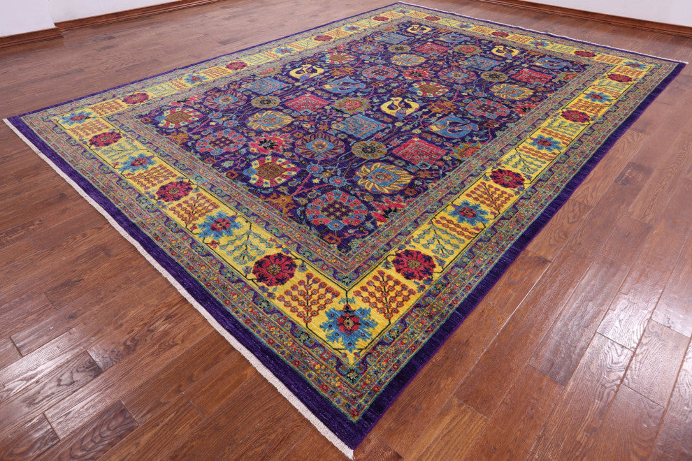 Persian Tabriz Hand Knotted Wool Rug 9' 10" X 13' 9" Q5925