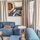 8LT Halogen Floor Lamp VB With Champagne Glass