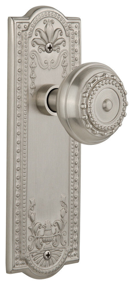 Meadows Plate Passage Meadows Knob, Satin Nickel