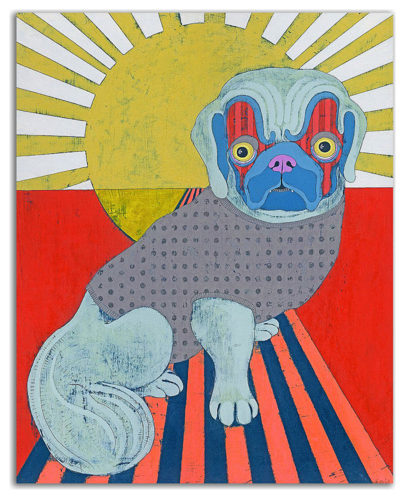"Pekingese" by Jennifer Davis, Print on Canvas, 24"x30"