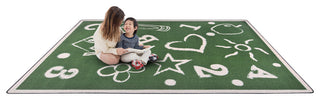 Playful Patterns Rug, Kid's Art, Green, 3'10"x5'4"