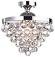 Lislet Crystal Cone Flush Mount, Chrome