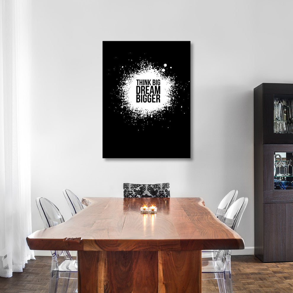 "Dream Bigger Poster Black" Fine Art Print