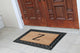 A1HC Black Rubber and Coir Paisley Border Monogrammed Double Doormat, 30"X48", Z