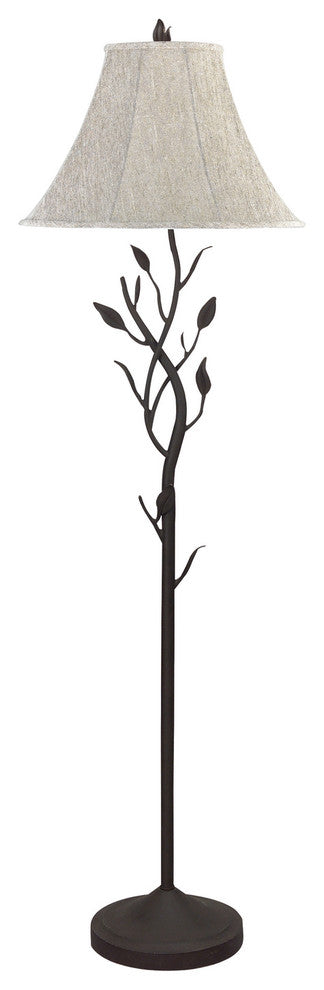Iron 1-Light Floor, Black