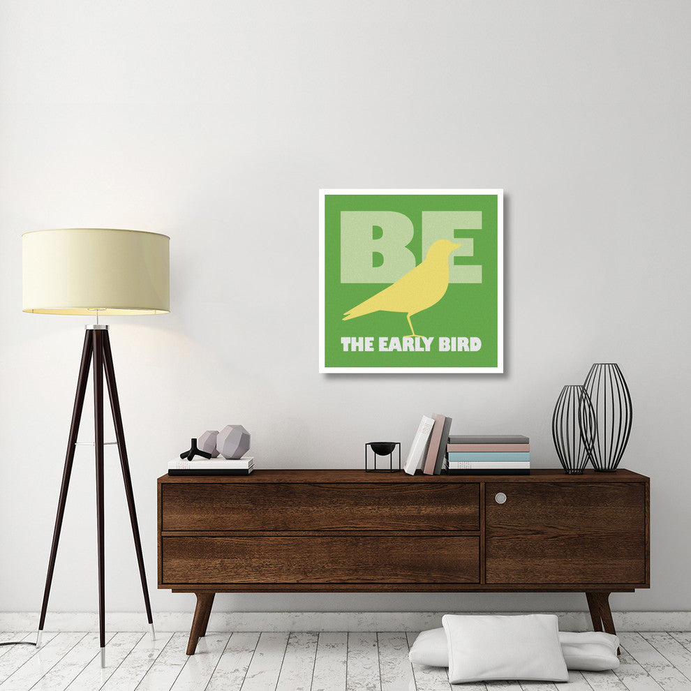 "Morning Sentiments - Early Bird" Digital Paper Print by BG.Studio, 32"x32"
